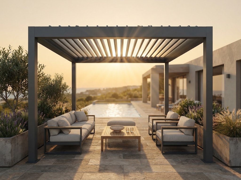 Louvred Sun-Breaker Pergola
